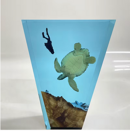 Große Schildkröten-Harzlampe
