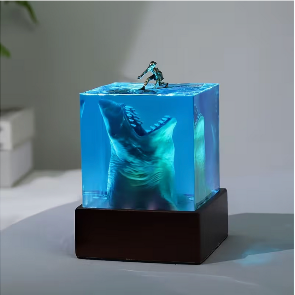 Hai-Surfen-Harzlampe