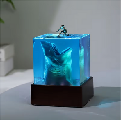Hai-Surfen-Harzlampe